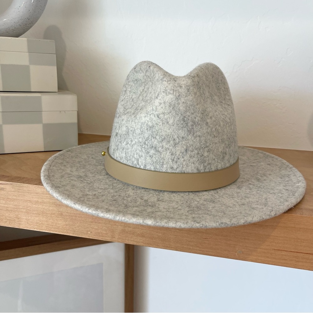 Lack of Color Carlo Mack 100% Wool Grey Fedora Boho Cowgirl Indie Hat Medium - Picture 7 of 11